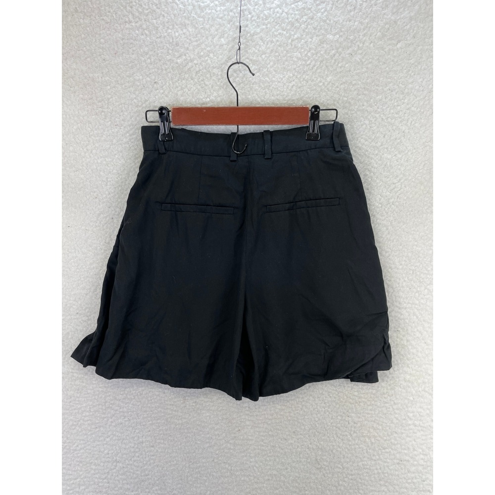 COS Black Lyocell Pleated Balloon‎ Shorts Women's Size US 6 High Waist Casual - Picture 7 of 8